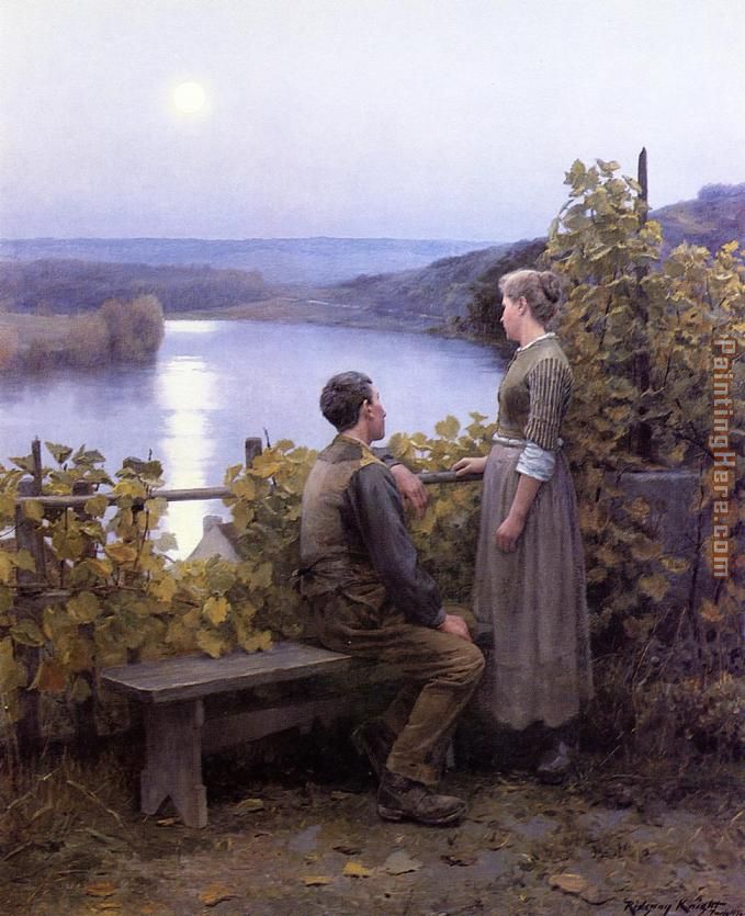 Summer Evening painting - Daniel Ridgway Knight Summer Evening art painting